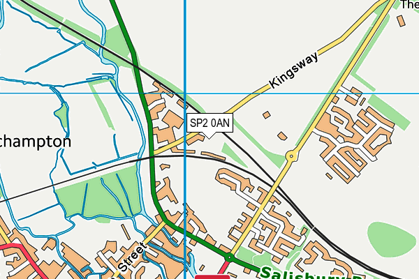 SP2 0AN map - OS VectorMap District (Ordnance Survey)