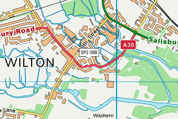 SP2 0BB map - OS VectorMap District (Ordnance Survey)