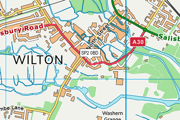 SP2 0BD map - OS VectorMap District (Ordnance Survey)