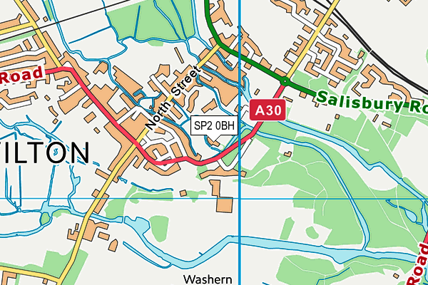 SP2 0BH map - OS VectorMap District (Ordnance Survey)