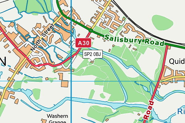 SP2 0BJ map - OS VectorMap District (Ordnance Survey)