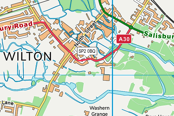 SP2 0BQ map - OS VectorMap District (Ordnance Survey)