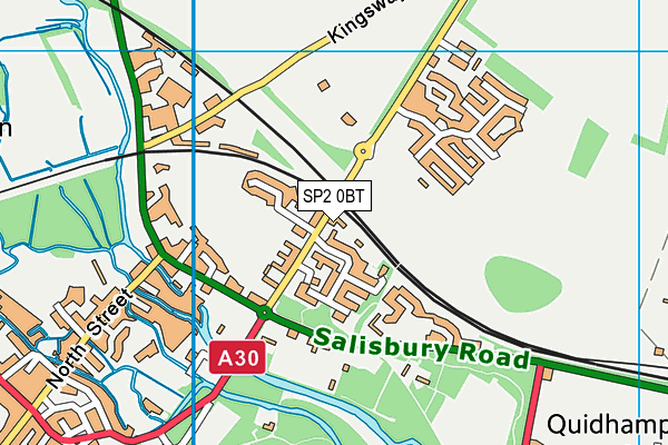 SP2 0BT map - OS VectorMap District (Ordnance Survey)