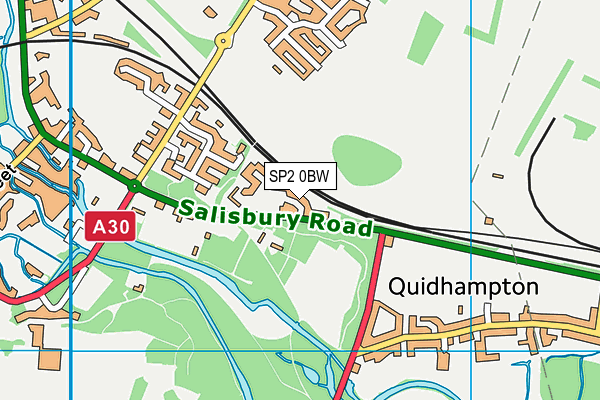 SP2 0BW map - OS VectorMap District (Ordnance Survey)