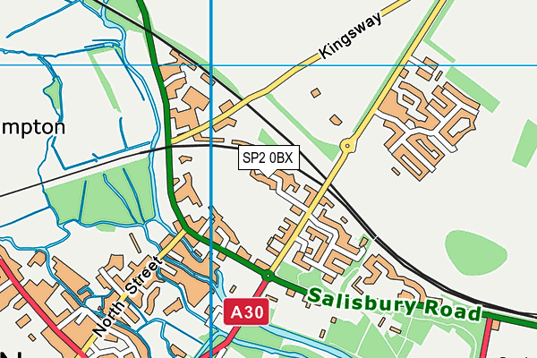 SP2 0BX map - OS VectorMap District (Ordnance Survey)