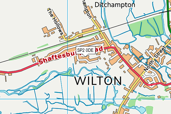 SP2 0DE map - OS VectorMap District (Ordnance Survey)