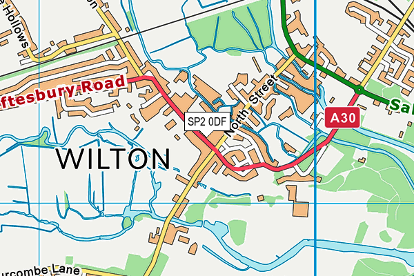 SP2 0DF map - OS VectorMap District (Ordnance Survey)