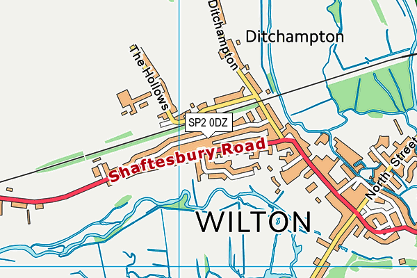 SP2 0DZ map - OS VectorMap District (Ordnance Survey)