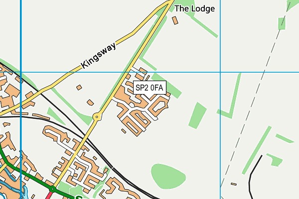 SP2 0FA map - OS VectorMap District (Ordnance Survey)