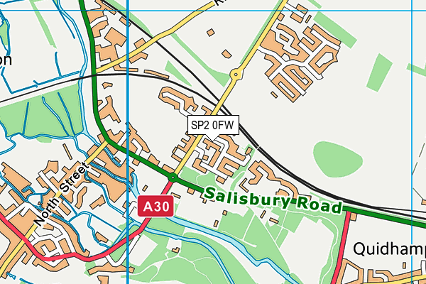 SP2 0FW map - OS VectorMap District (Ordnance Survey)