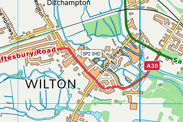 SP2 0HD map - OS VectorMap District (Ordnance Survey)