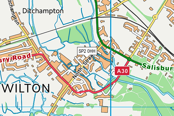 SP2 0HH map - OS VectorMap District (Ordnance Survey)