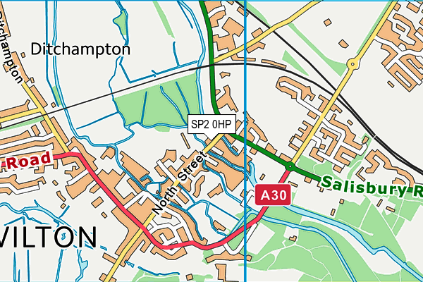 SP2 0HP map - OS VectorMap District (Ordnance Survey)