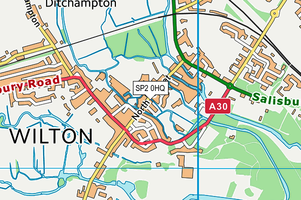 SP2 0HQ map - OS VectorMap District (Ordnance Survey)