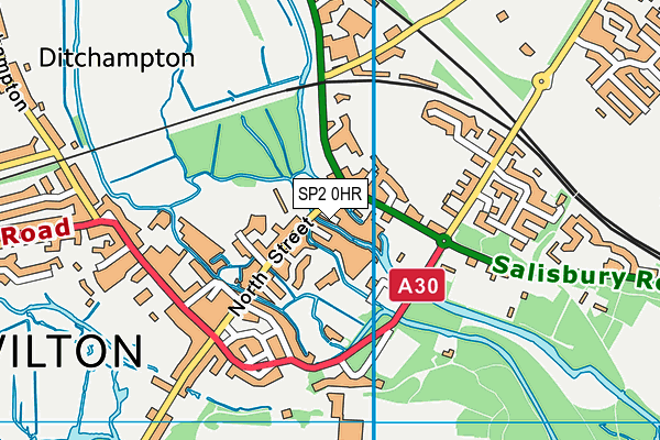 SP2 0HR map - OS VectorMap District (Ordnance Survey)