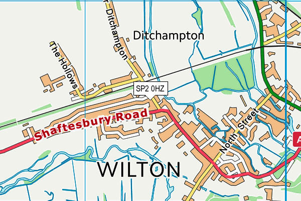 SP2 0HZ map - OS VectorMap District (Ordnance Survey)