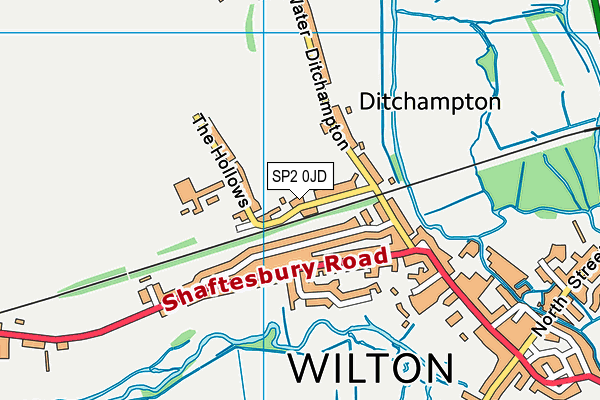 SP2 0JD map - OS VectorMap District (Ordnance Survey)