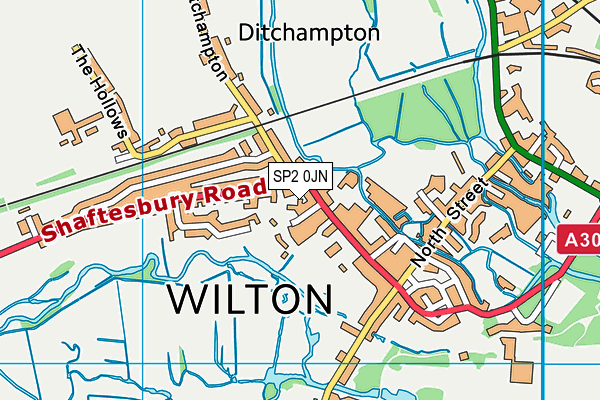 SP2 0JN map - OS VectorMap District (Ordnance Survey)