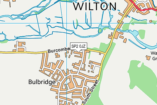 SP2 0JZ map - OS VectorMap District (Ordnance Survey)