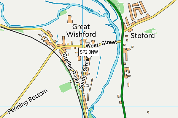 SP2 0NW map - OS VectorMap District (Ordnance Survey)