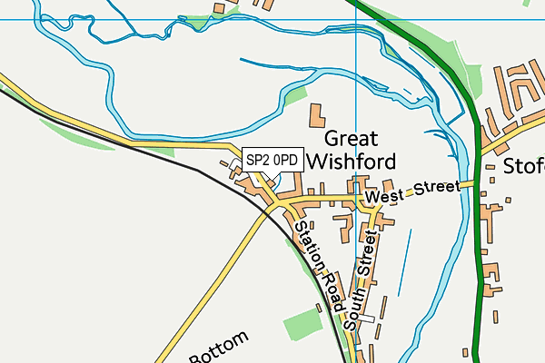 SP2 0PD map - OS VectorMap District (Ordnance Survey)