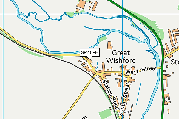 SP2 0PE map - OS VectorMap District (Ordnance Survey)