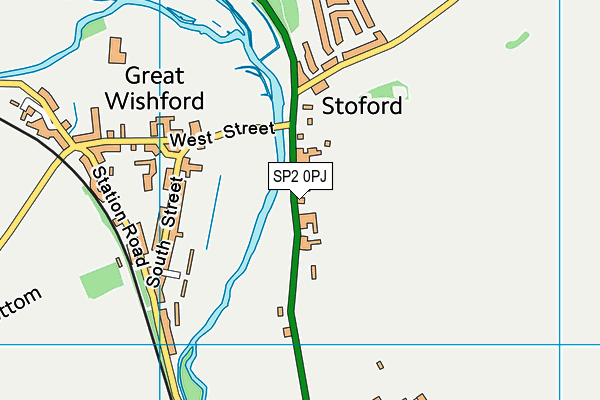SP2 0PJ map - OS VectorMap District (Ordnance Survey)