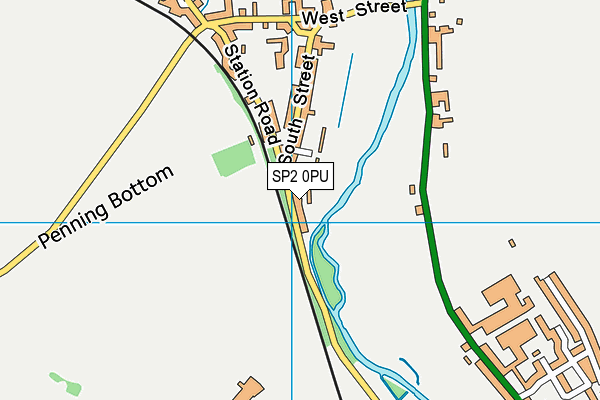 SP2 0PU map - OS VectorMap District (Ordnance Survey)