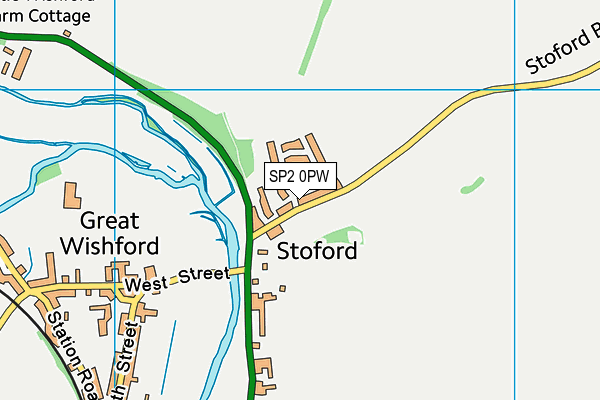SP2 0PW map - OS VectorMap District (Ordnance Survey)