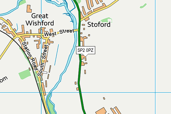 SP2 0PZ map - OS VectorMap District (Ordnance Survey)