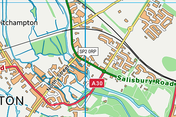 SP2 0RP map - OS VectorMap District (Ordnance Survey)