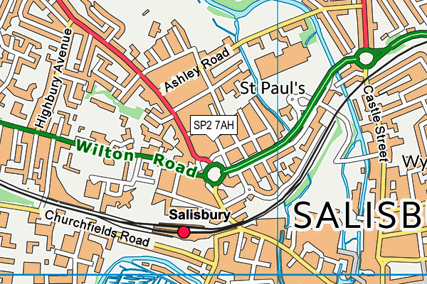 SP2 7AH map - OS VectorMap District (Ordnance Survey)