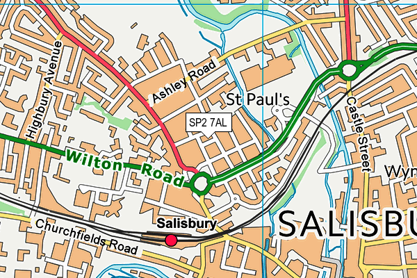 SP2 7AL map - OS VectorMap District (Ordnance Survey)