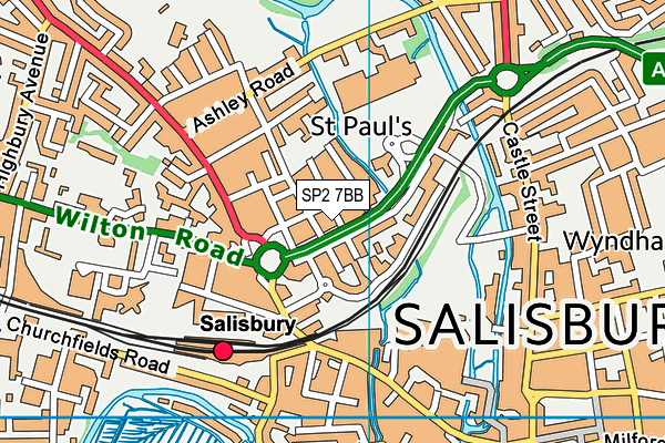 SP2 7BB map - OS VectorMap District (Ordnance Survey)