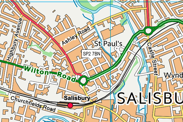 SP2 7BN map - OS VectorMap District (Ordnance Survey)