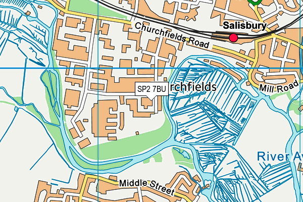 SP2 7BU map - OS VectorMap District (Ordnance Survey)