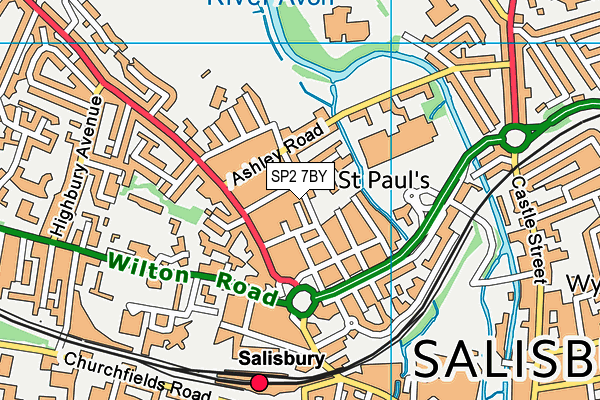 SP2 7BY map - OS VectorMap District (Ordnance Survey)