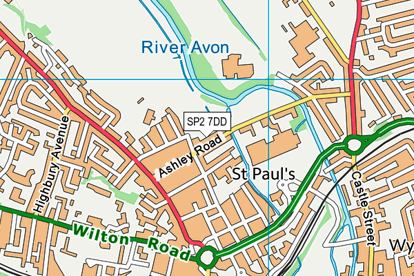 SP2 7DD map - OS VectorMap District (Ordnance Survey)