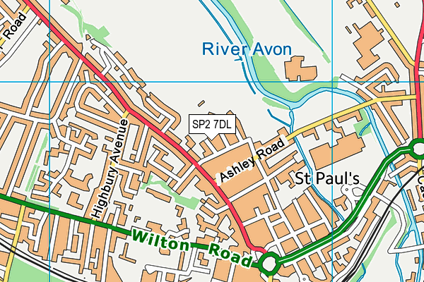 SP2 7DL map - OS VectorMap District (Ordnance Survey)