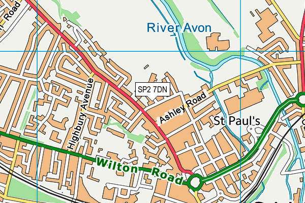 SP2 7DN map - OS VectorMap District (Ordnance Survey)