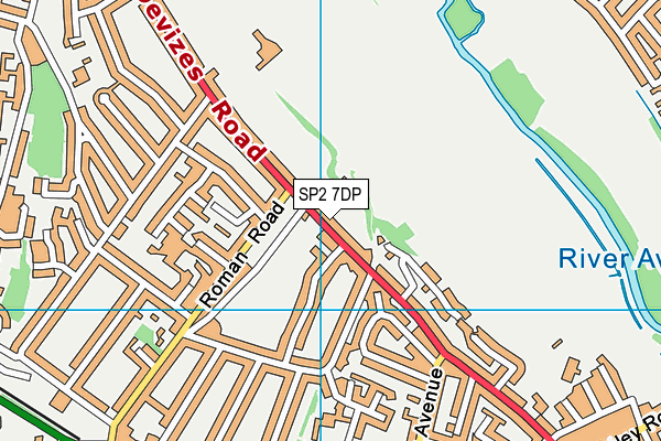 SP2 7DP map - OS VectorMap District (Ordnance Survey)