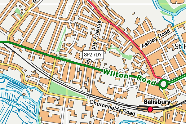 SP2 7DY map - OS VectorMap District (Ordnance Survey)