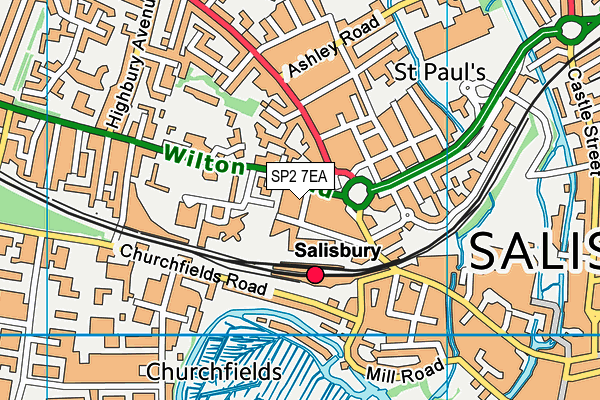 SP2 7EA map - OS VectorMap District (Ordnance Survey)