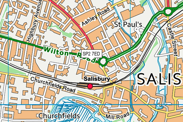 SP2 7ED map - OS VectorMap District (Ordnance Survey)