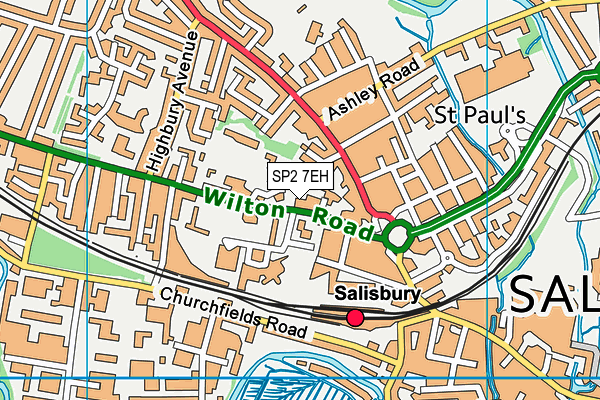 SP2 7EH map - OS VectorMap District (Ordnance Survey)