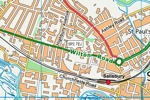 Salisbury, Manor Fields Primary School map (SP2 7EJ) - OS VectorMap District (Ordnance Survey)