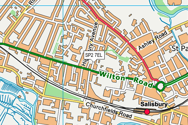 SP2 7EL map - OS VectorMap District (Ordnance Survey)