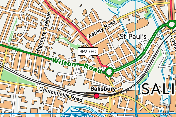 SP2 7EQ map - OS VectorMap District (Ordnance Survey)