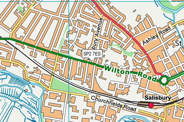 SP2 7ES map - OS VectorMap District (Ordnance Survey)