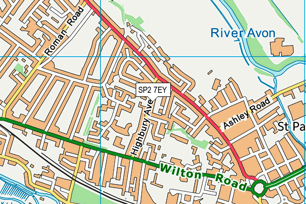 SP2 7EY map - OS VectorMap District (Ordnance Survey)